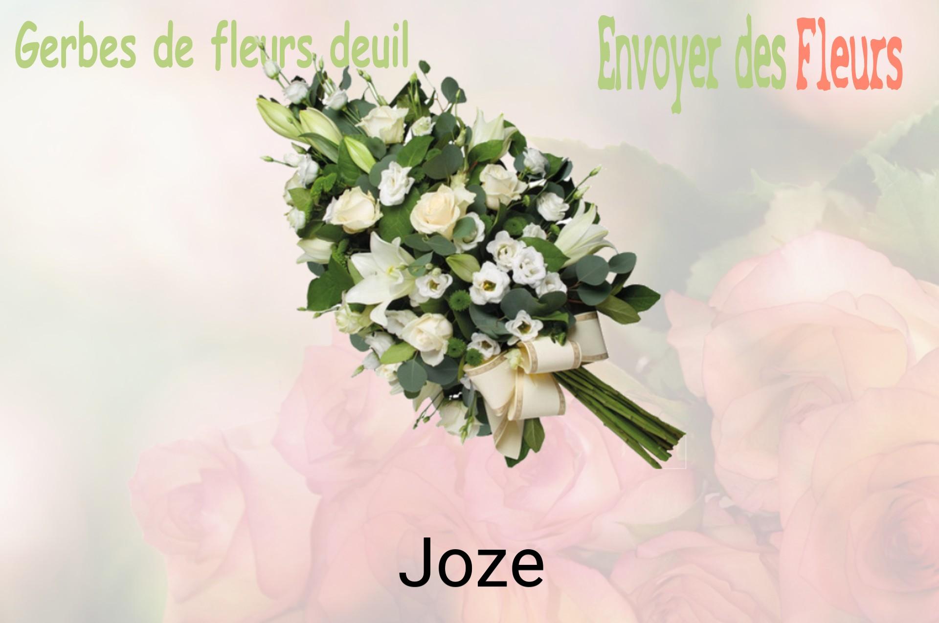 Gerbe de fleurs de deuil livrée à Joze